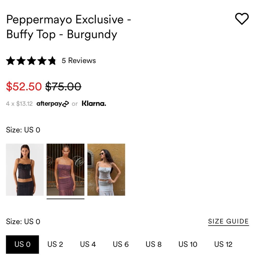 Peppermayo Buffy Top Burgundy Polka Dot - Picture 8 of 8